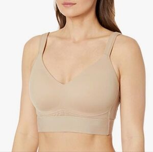 NWT Rhonda Shear Women's Molded Cup Bra with Mesh And Wrap Back Detail